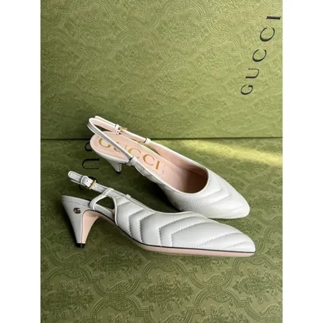 [풀구성품]구찌 마테라세 슬링백 펌프스 235 풀구성 상품이미지4