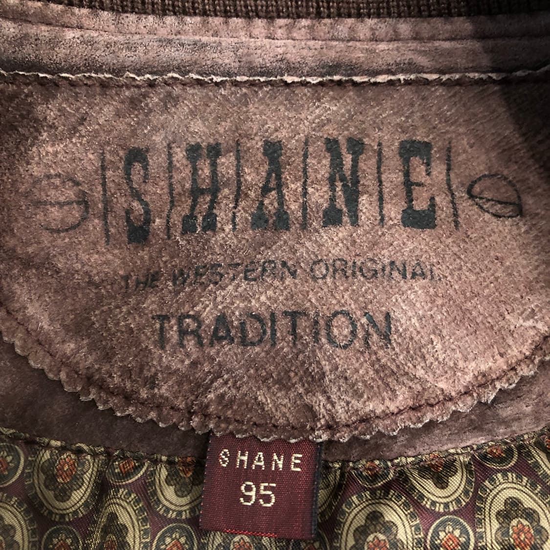 Shane 90s 빈티지 돈피 스웨이드 브라운 블루종 자켓 상품이미지5