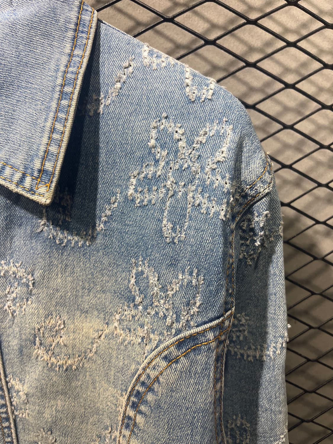 빈티지 플라워 패턴 데님 자켓 상품이미지2