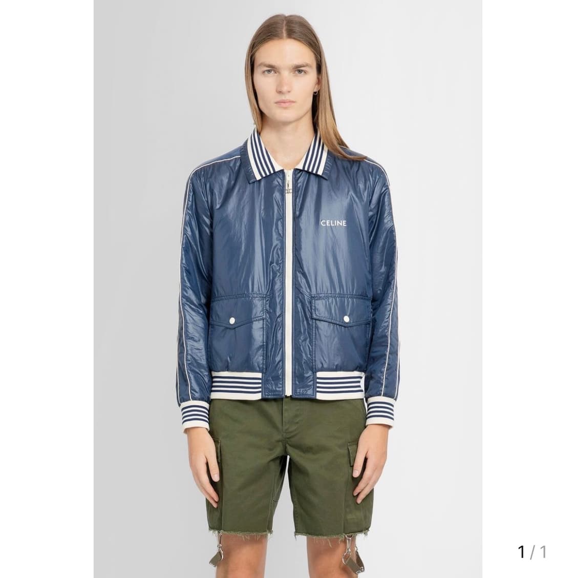 (A+/48) / 셀린느 라이트웨이트 나일론 봄버 블루종 자켓 상품이미지9