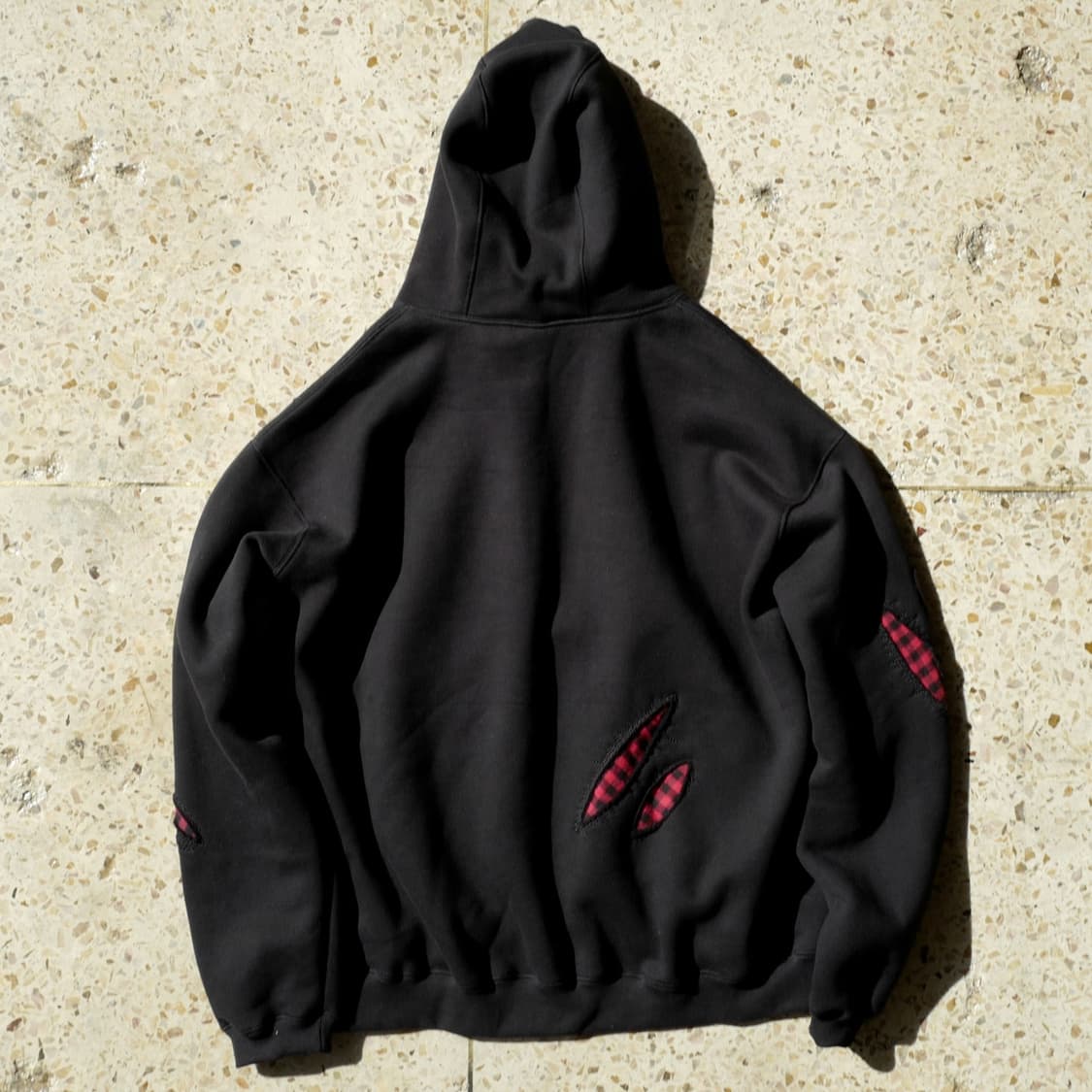 블랙아웃 스크래치 후드 후디 XL 상품이미지2