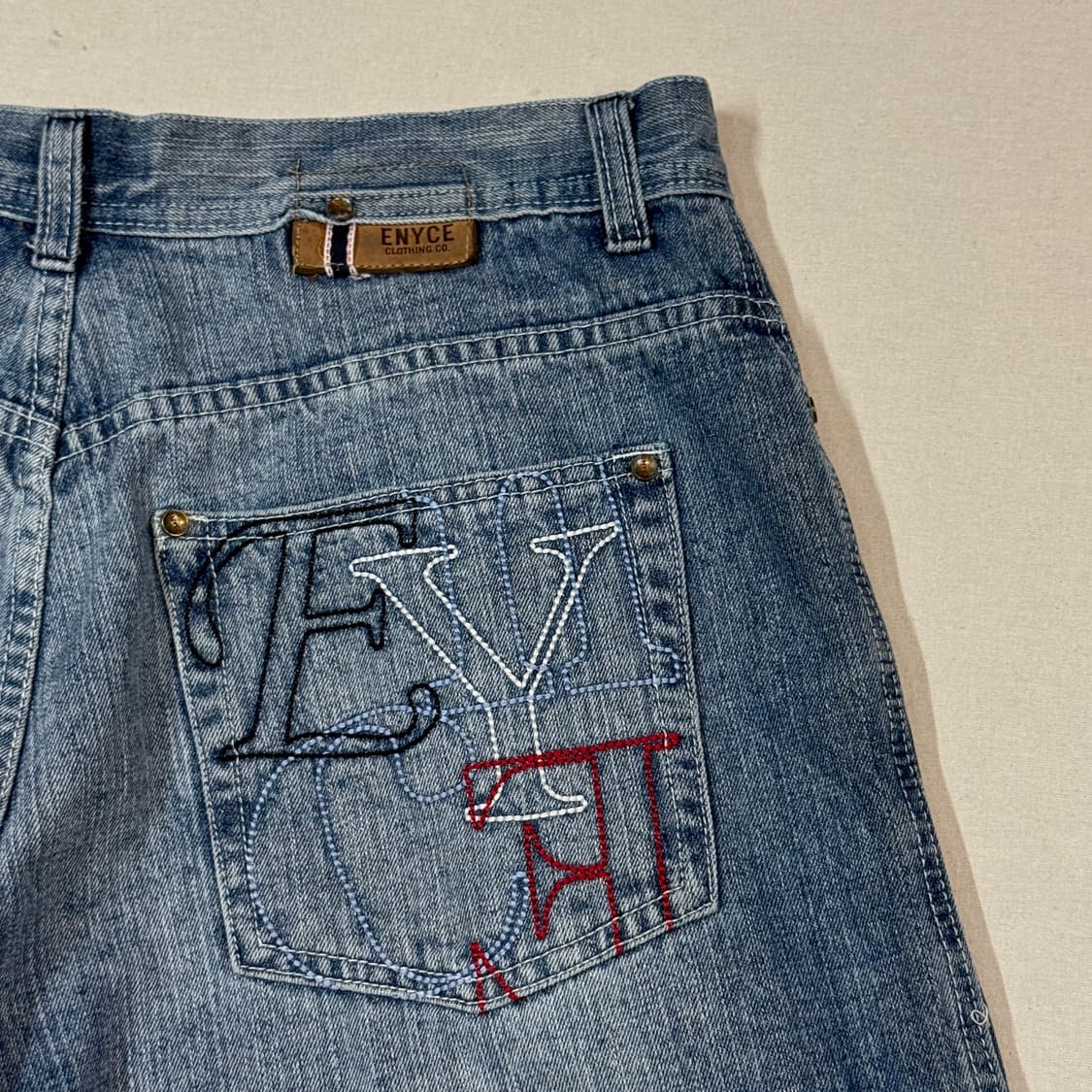 35inch) 에니체(ENYCE) 와이드 데님 버뮤다 팬츠 상품이미지3