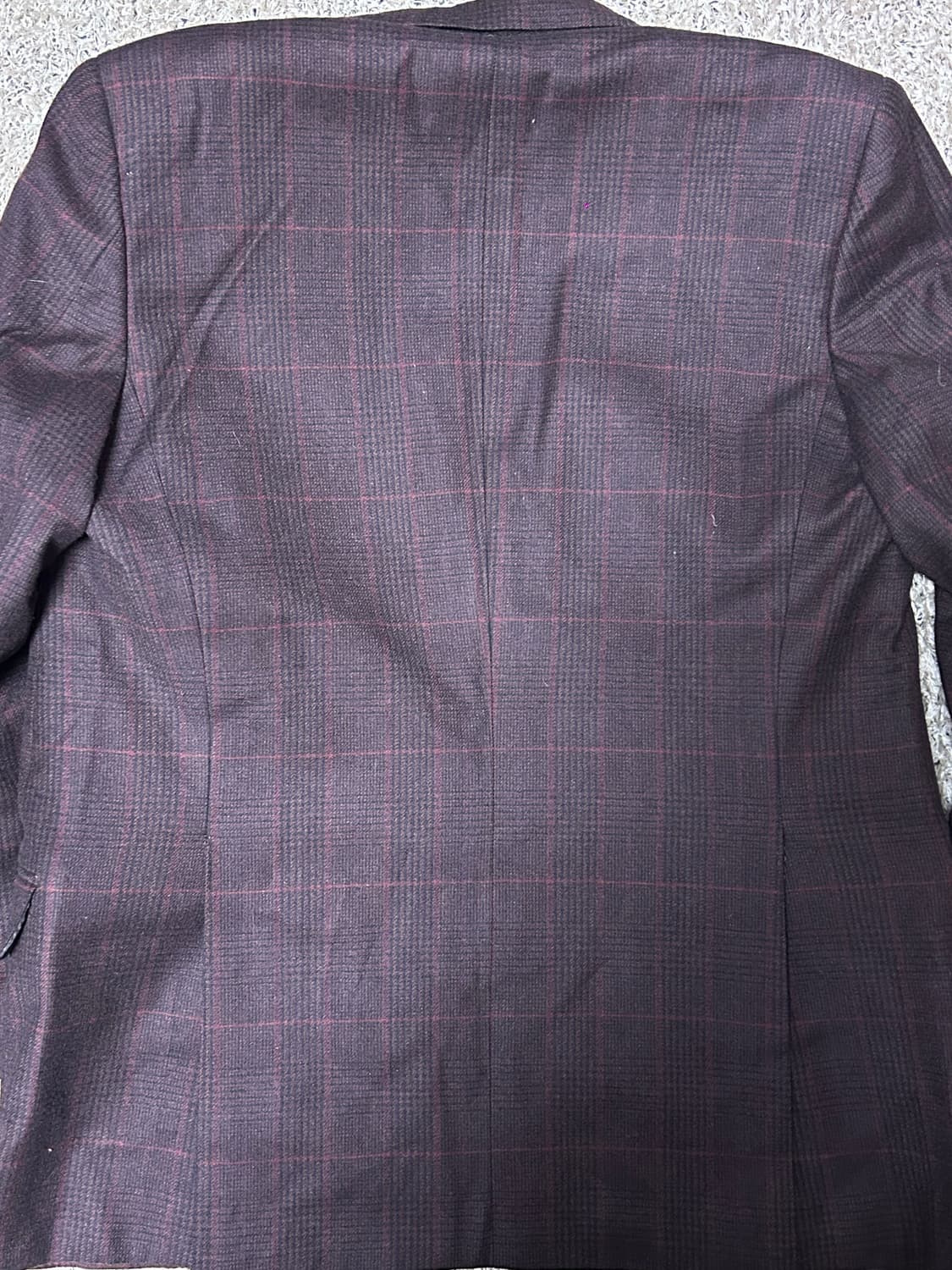 일제 발렌시아가 캐시미어 체크 블레이저 사이즈 105 상품이미지7