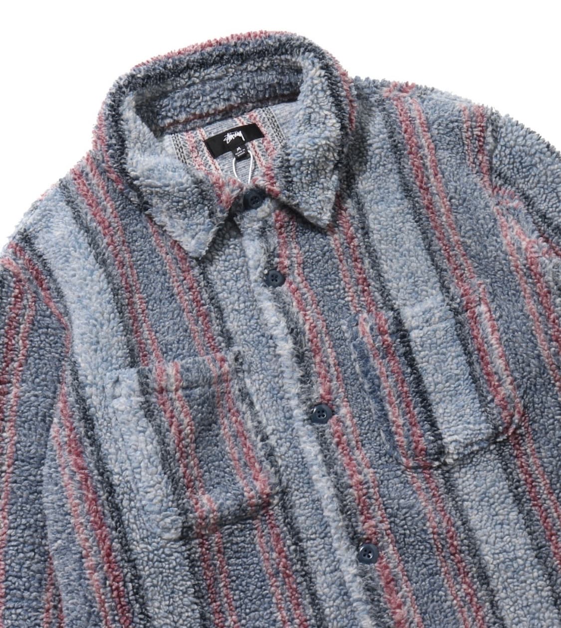 스투시 스트라이프 쉐르파 자켓 상품이미지1