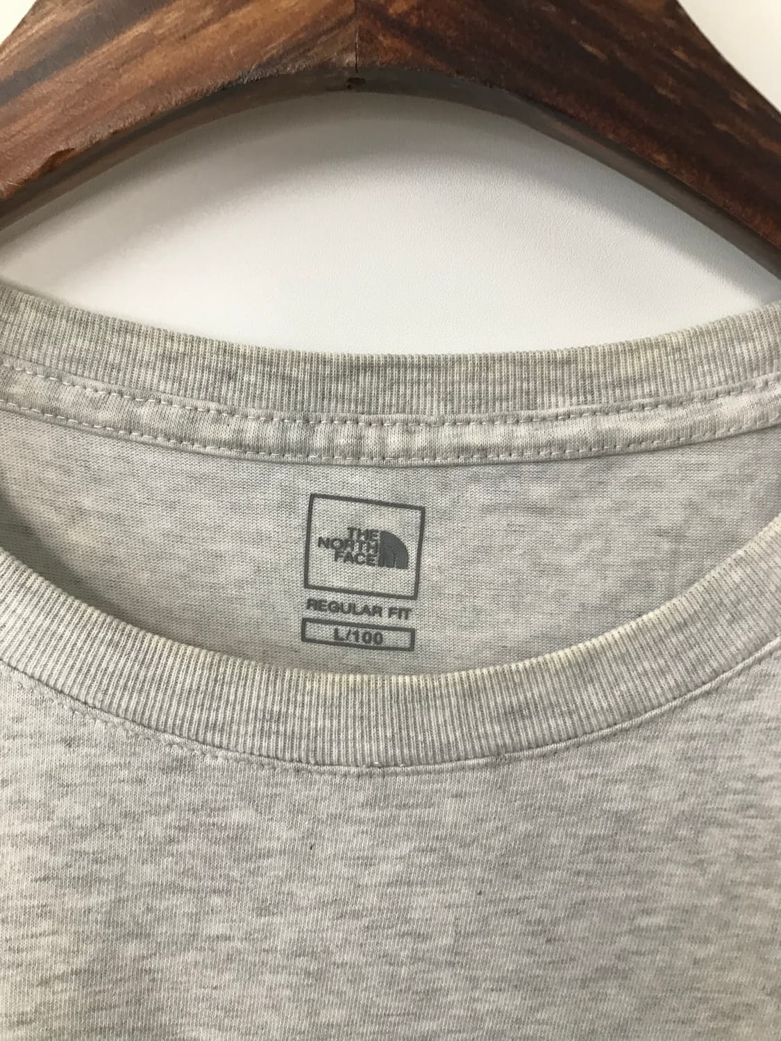 노스페이스 카모 빅로고 그레이 반팔 티셔츠 상품이미지8