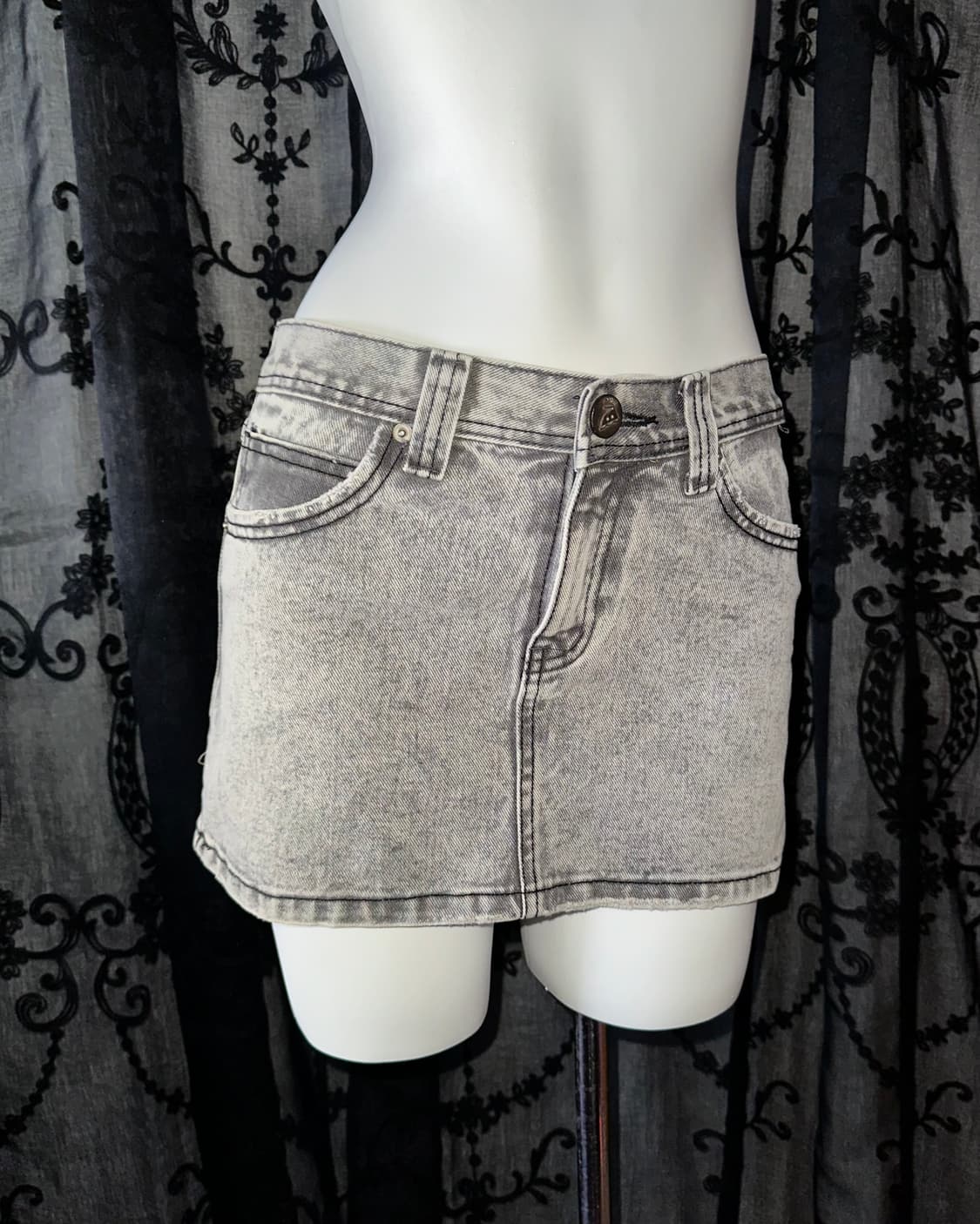 denim washed skirt 상품이미지2