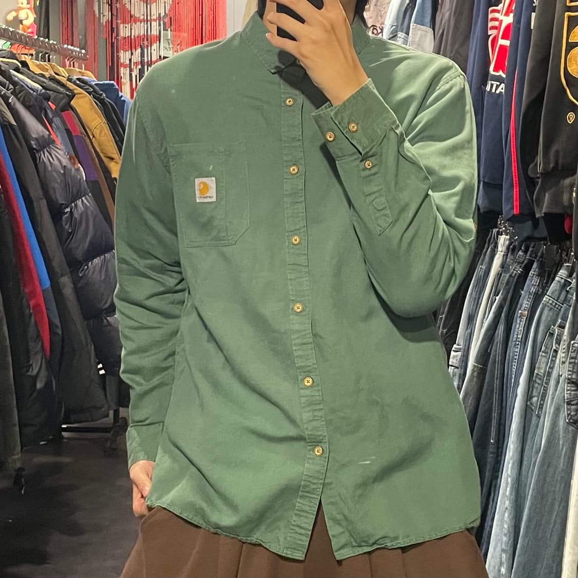 [IM] carhartt 칼하트 녹차 긴팔셔츠 상품이미지2