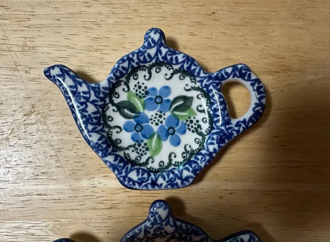 폴란드 그릇 아티스티나 티백받침 2개 일괄 상품이미지3