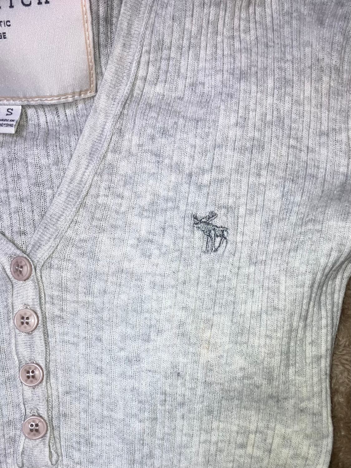 아베크롬비 y2k 딱붙 후드 헨리넥 상품이미지4