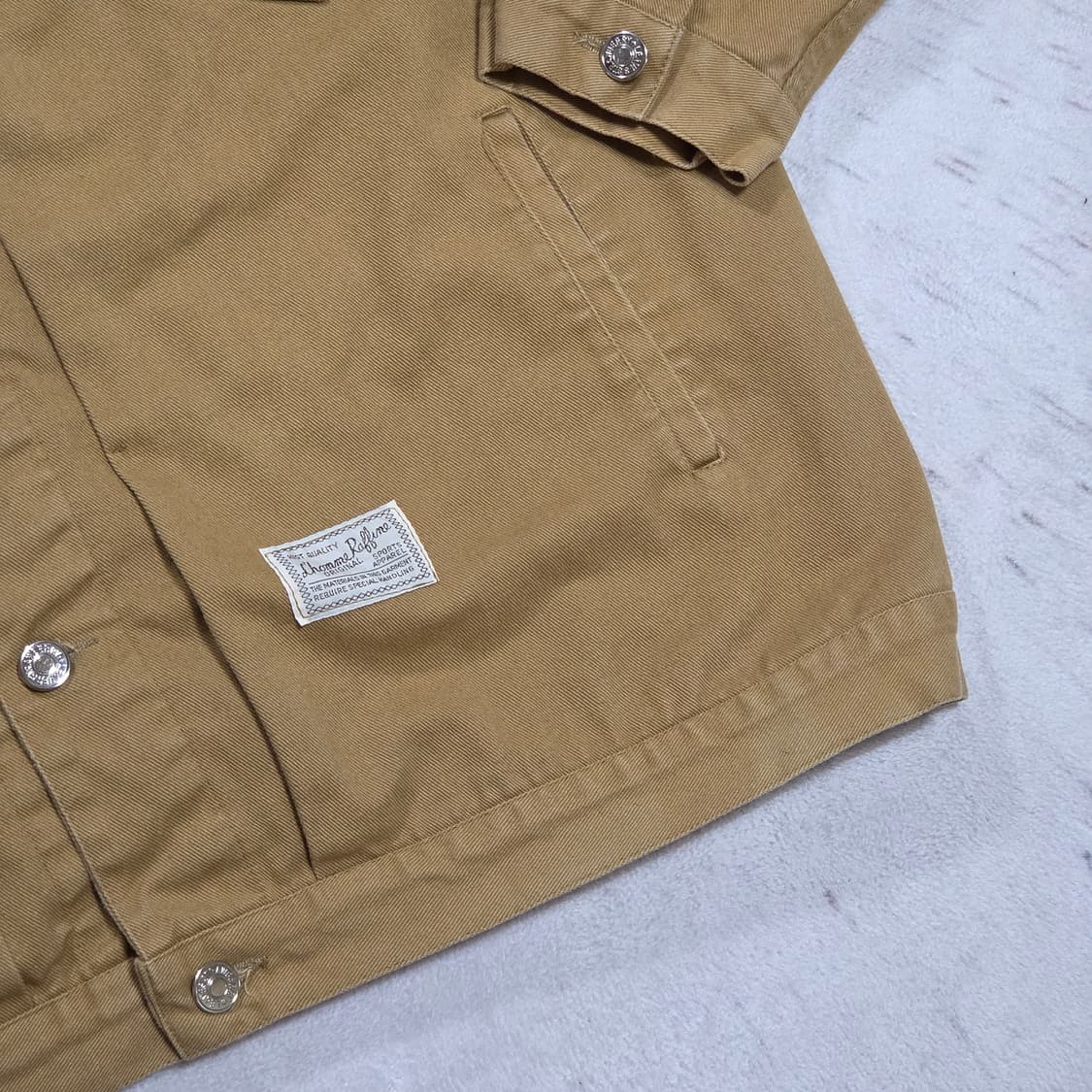 카멜 브라운 코튼 투포켓 자켓 상품이미지3