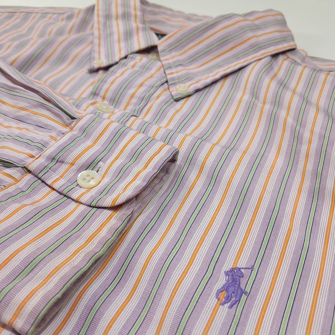 CL799 XL 폴로 00s 멀티스트라이프 라벤더 셔츠 남방 상품이미지4