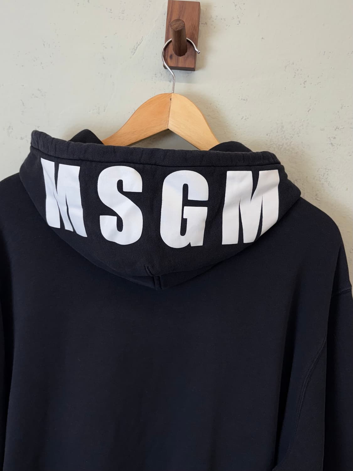 MSGM 엠에스지엠 베이직 로고 후디 블랙 상품이미지3