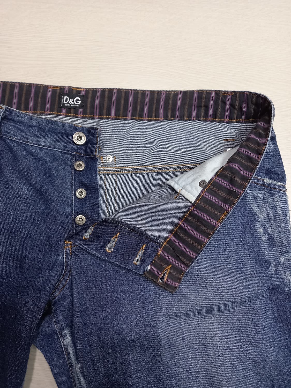 40 DOLCE&GABBANA 데미지워싱 커팅 반바지 40-35 상품이미지5