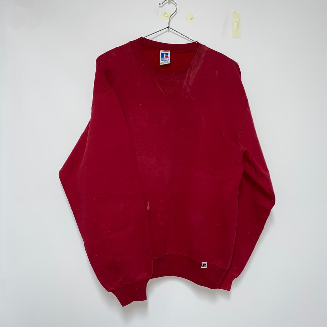 90년대 미제 러셀 에슬레틱 스웻셔츠 레드 상품이미지1