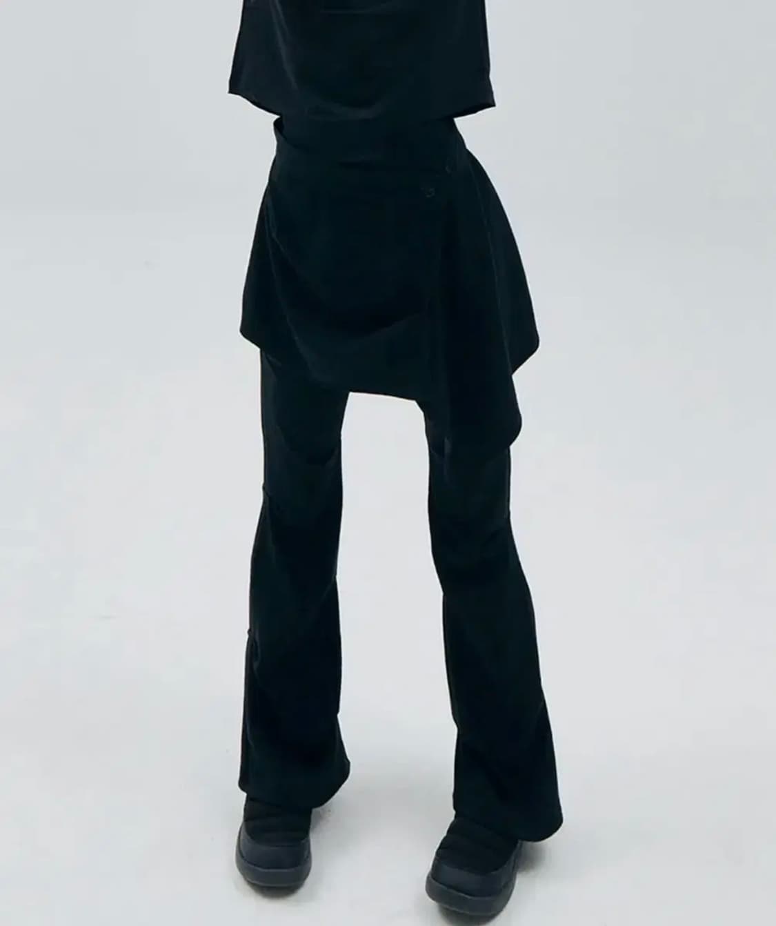 오호스 Wrap Over Tuck Pants / Black M 상품이미지2