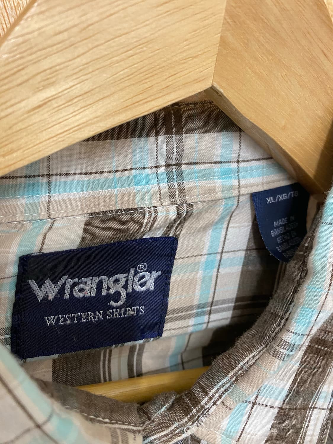 WRANGLER madras check western shirts 랭글러 상품이미지8