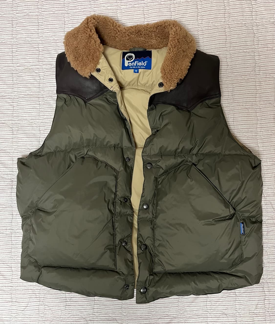 (네고 가능)펜필드 ROCKWOOL DOWN VEST KHAKI 상품이미지1