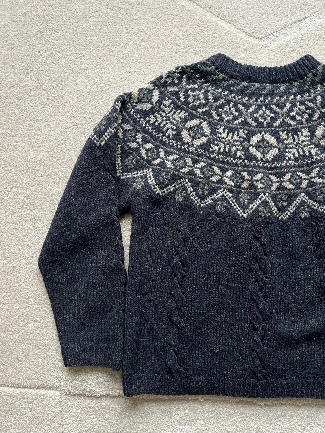 90s 엘엘빈 울 실크 페어아일 니트 (105) 상품이미지9