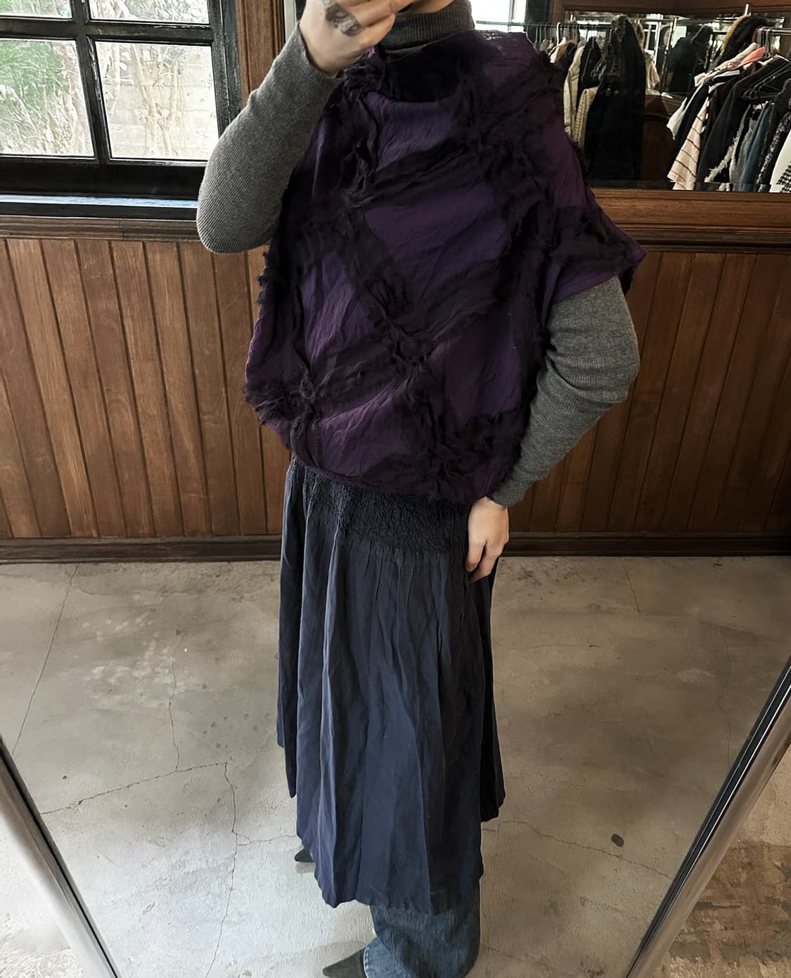 ISSEY MIYAKE ME purple fringe top 상품이미지2