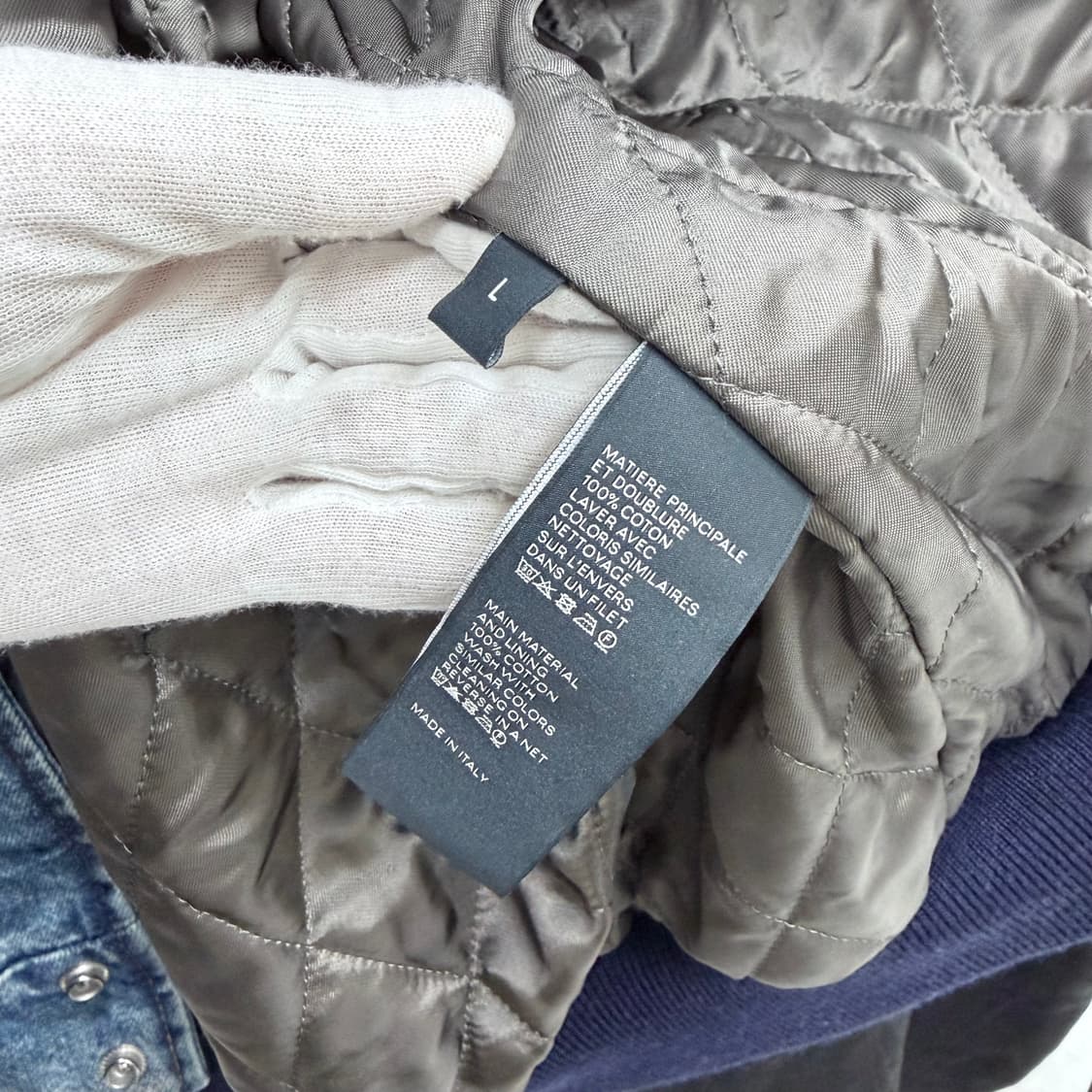 [S급/L] 24SS 셀린느 연청 데님 테디 후드 바시티 자켓 상품이미지7