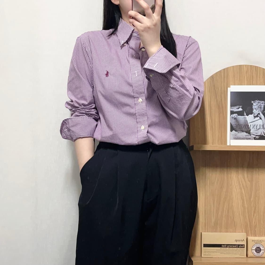 [정품] 폴로 플럼 / 버건디포니 체크 셔츠 [ 14 ] 상품이미지1