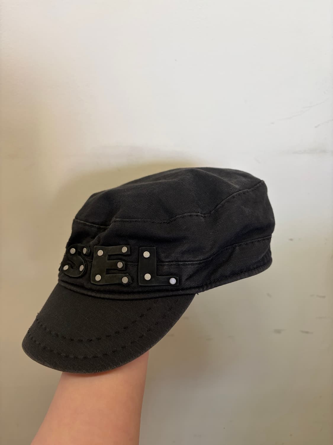 N67. 디젤 빈티지 Y2K 가죽로고 캡 모자 상품이미지2