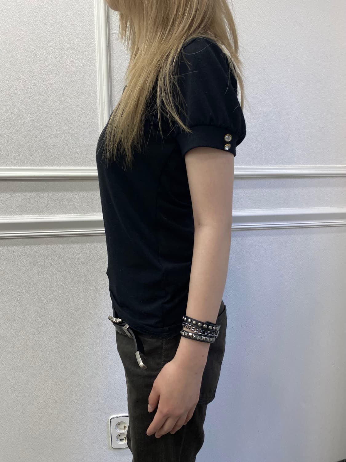 [Dosch] Black Minimal Slim Fit Tee 상품이미지2
