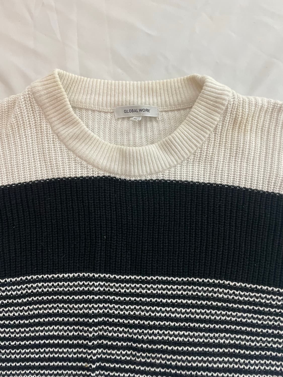 글로벌워크 스트라이프 반팔 니트 상품이미지2
