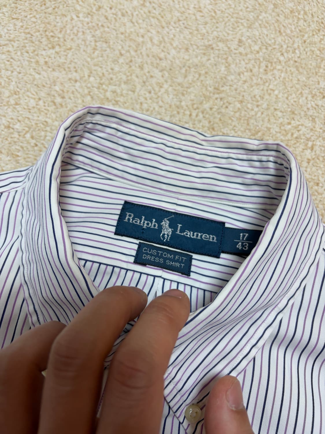 105) 폴로 랄프로렌 스트라이프 셔츠 블루  상품이미지4