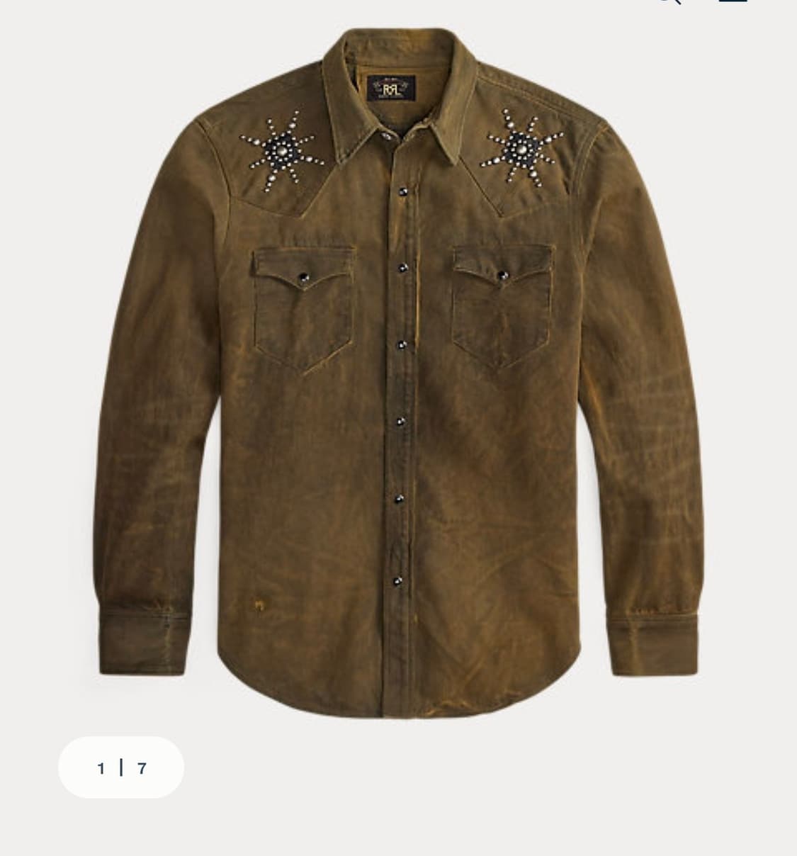 RRL 스터드 웨스턴 셔츠 M 상품이미지1