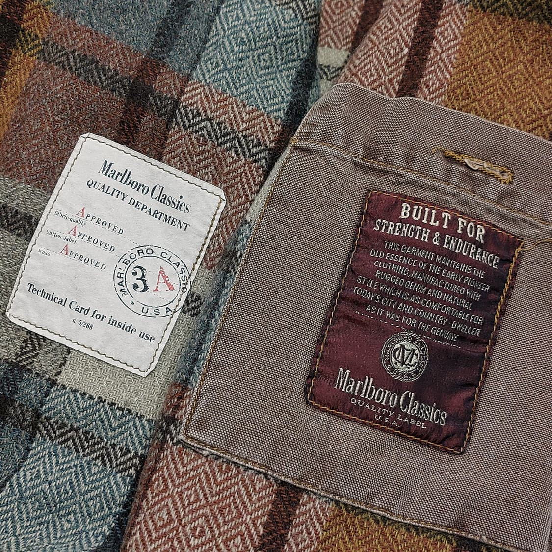 말보로 클래식 데님 자켓 italy made L (105) 울 라이닝 상품이미지9