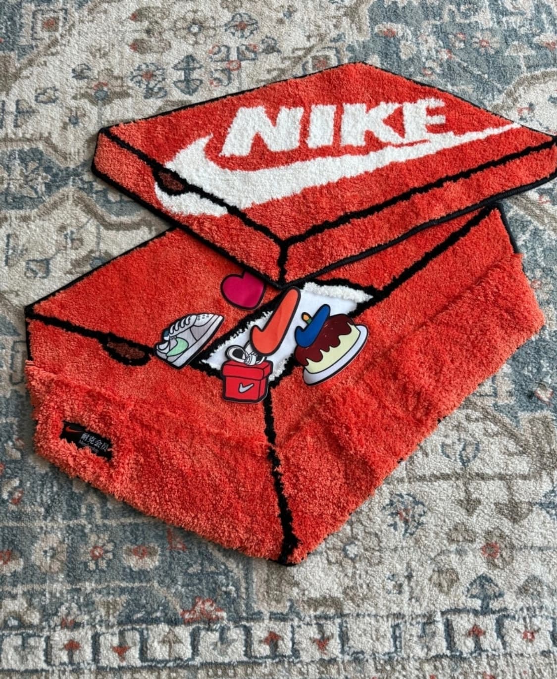 일본 새제품 나이키 한정판 에디션박스러그 매트 인테리어 룸 의자 75cm 상품이미지7