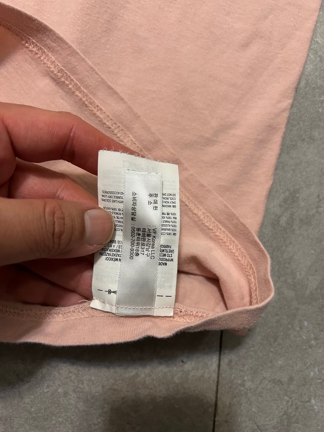 반스 로고 스펠아웃  빈티지 파스텔핑크  숏슬리브 티셔츠 95size   상품이미지4