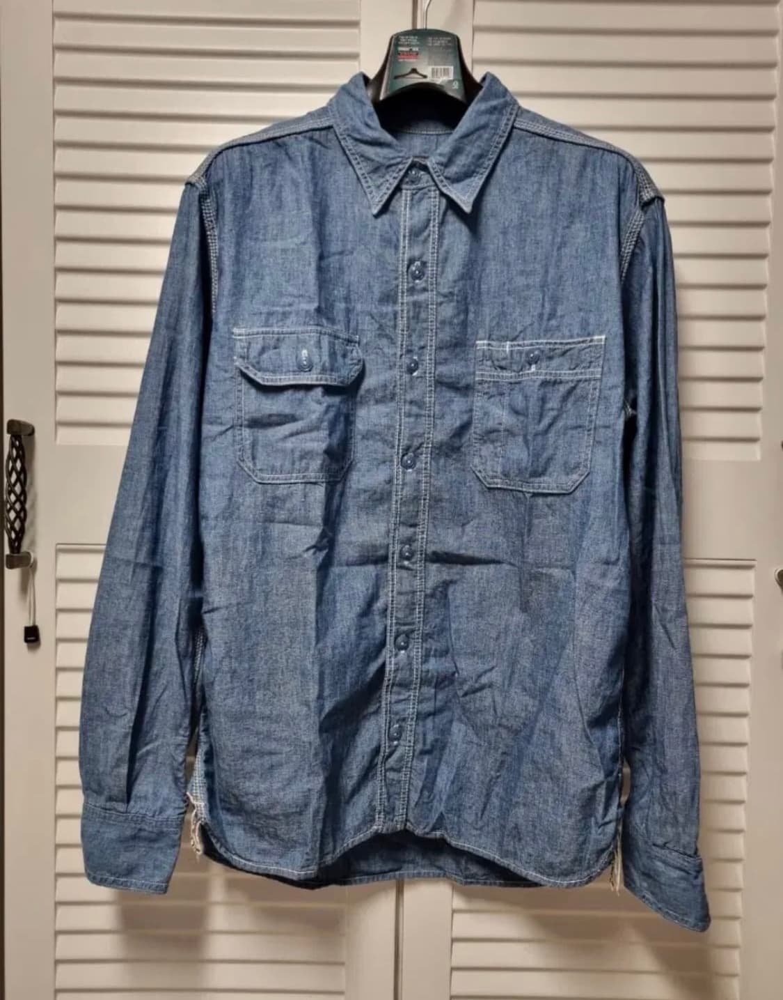 모모타로 진스 샴브레이 셔츠 42 사이즈 (103-105) 상품이미지1