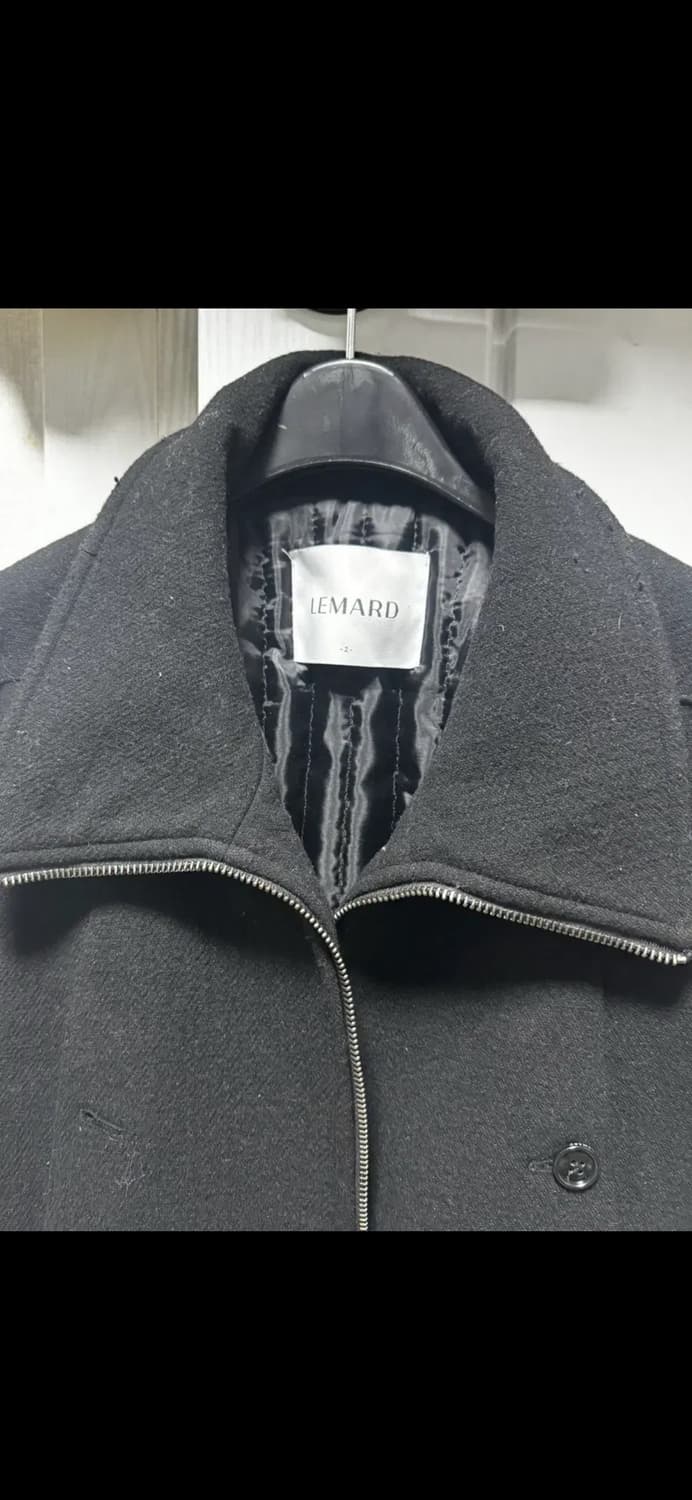 무료배송) 르마드 울 더블 포켓 하이넥 자켓 블랙 2 size 상품이미지2