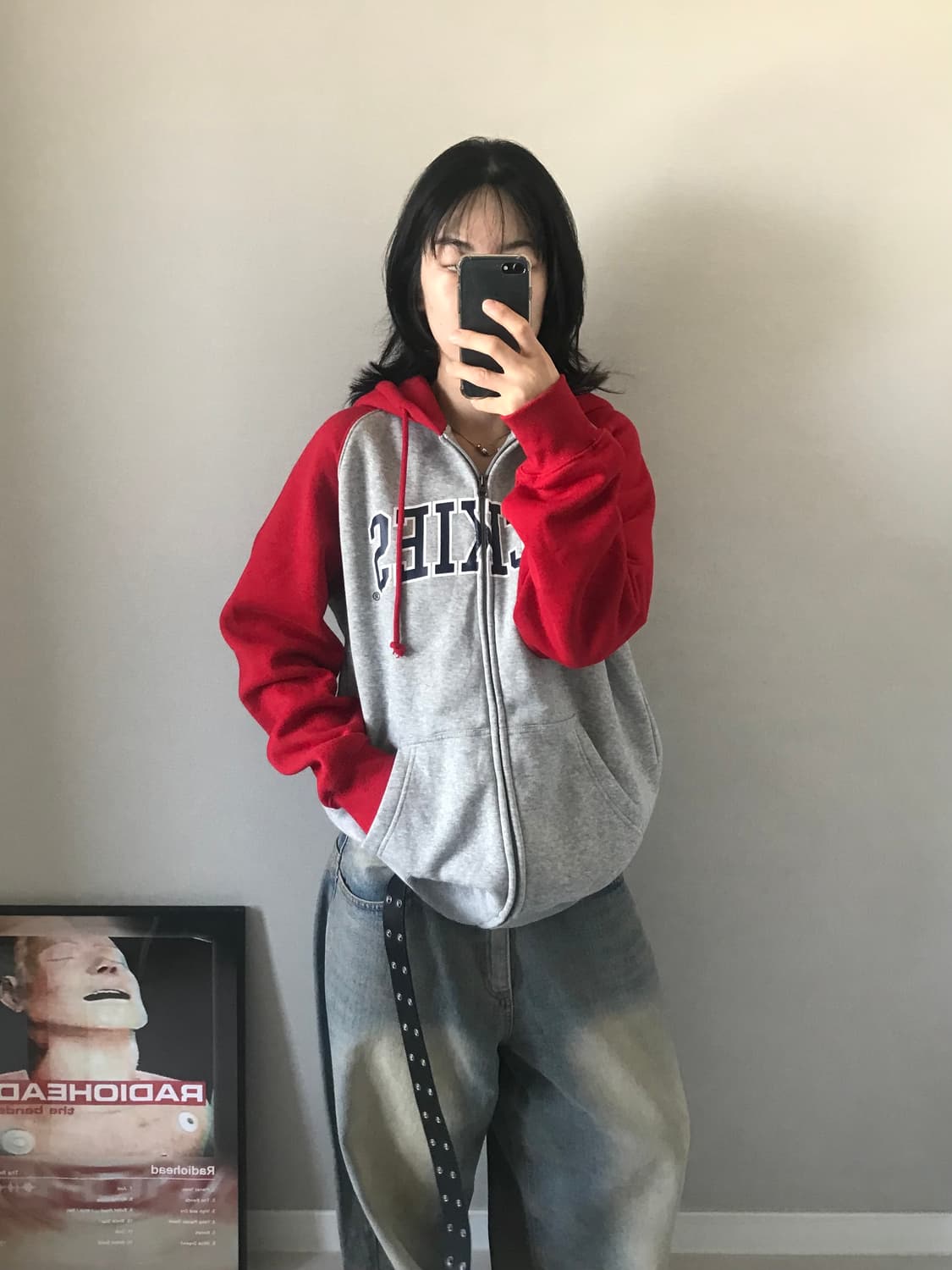 디키즈 중앙 자수 로고 나그랑 패턴 후드집업 상품이미지3