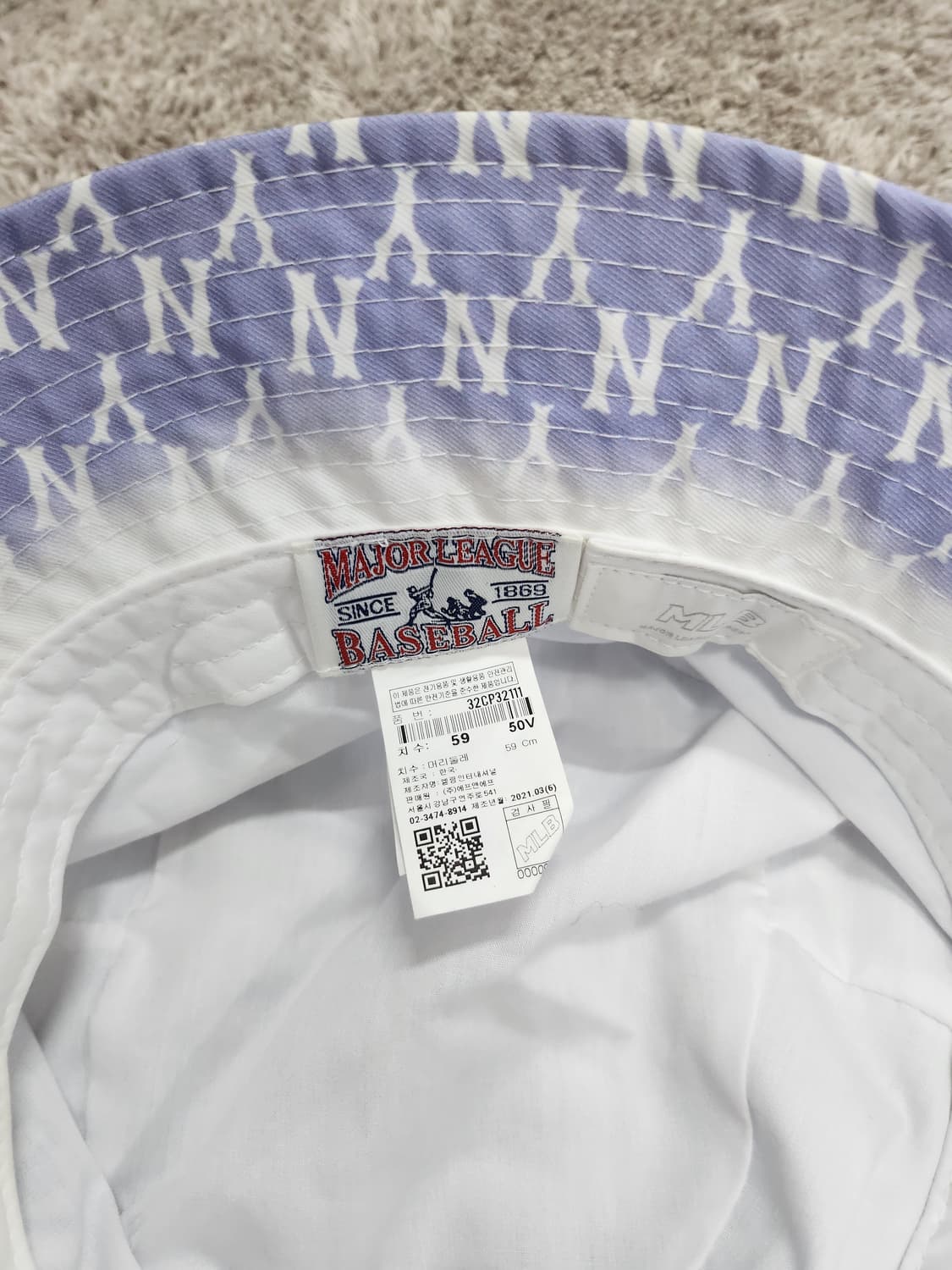MLB NY 연보라 버킷햇 상품이미지3