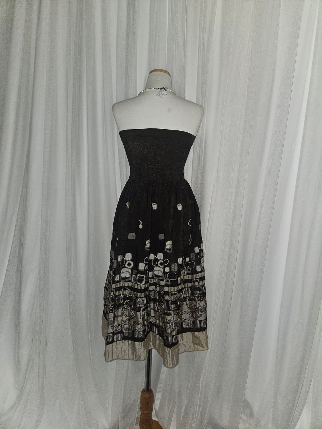 빈티지🍫 오네갸루 다크초코 브라운 히메 탑스커트 원피스 상품이미지3