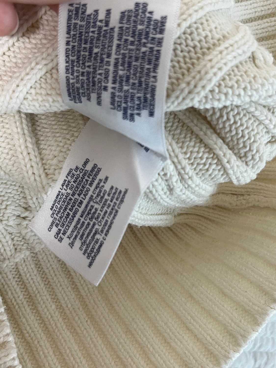 폴로랄프로렌 키즈 걸즈 아이보리 니트 후드집업 xl xs 상품이미지5