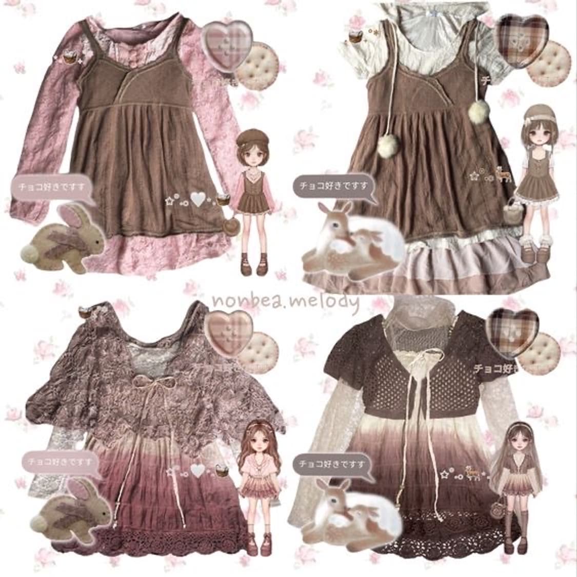 후기O 고퀄 모리걸 빈티지 랜박 랜덤박스 리즈리사 원피스 스커트 니트 상품이미지3