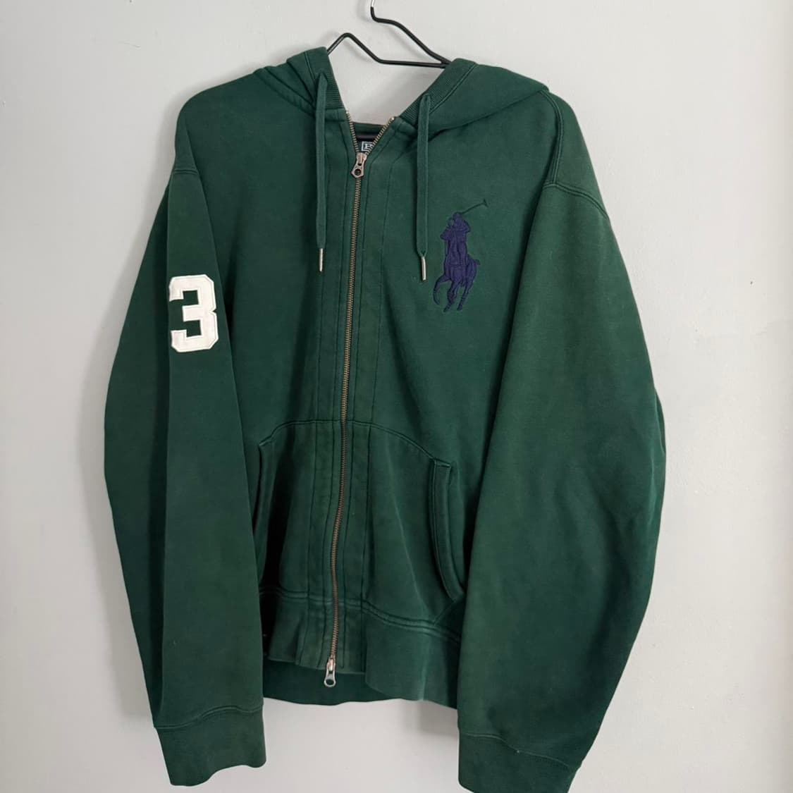  폴로 랄프로렌 빅 포니 후드 집업 다크 그린 상품이미지1