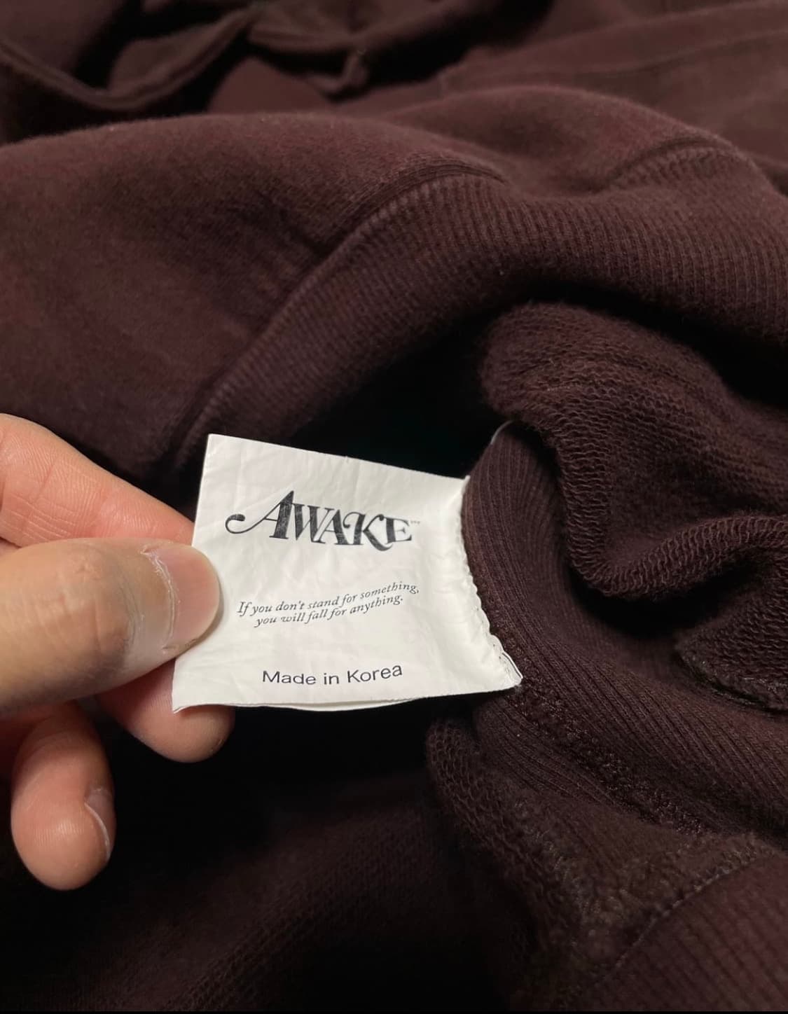 어웨이크 뉴욕 브라운 리버스위브 후드 상품이미지5