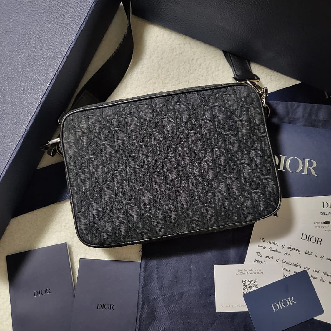 [인보이스/풀구성] 디올 오블리크 새들 트리플 크로스백 메신저백  상품이미지3