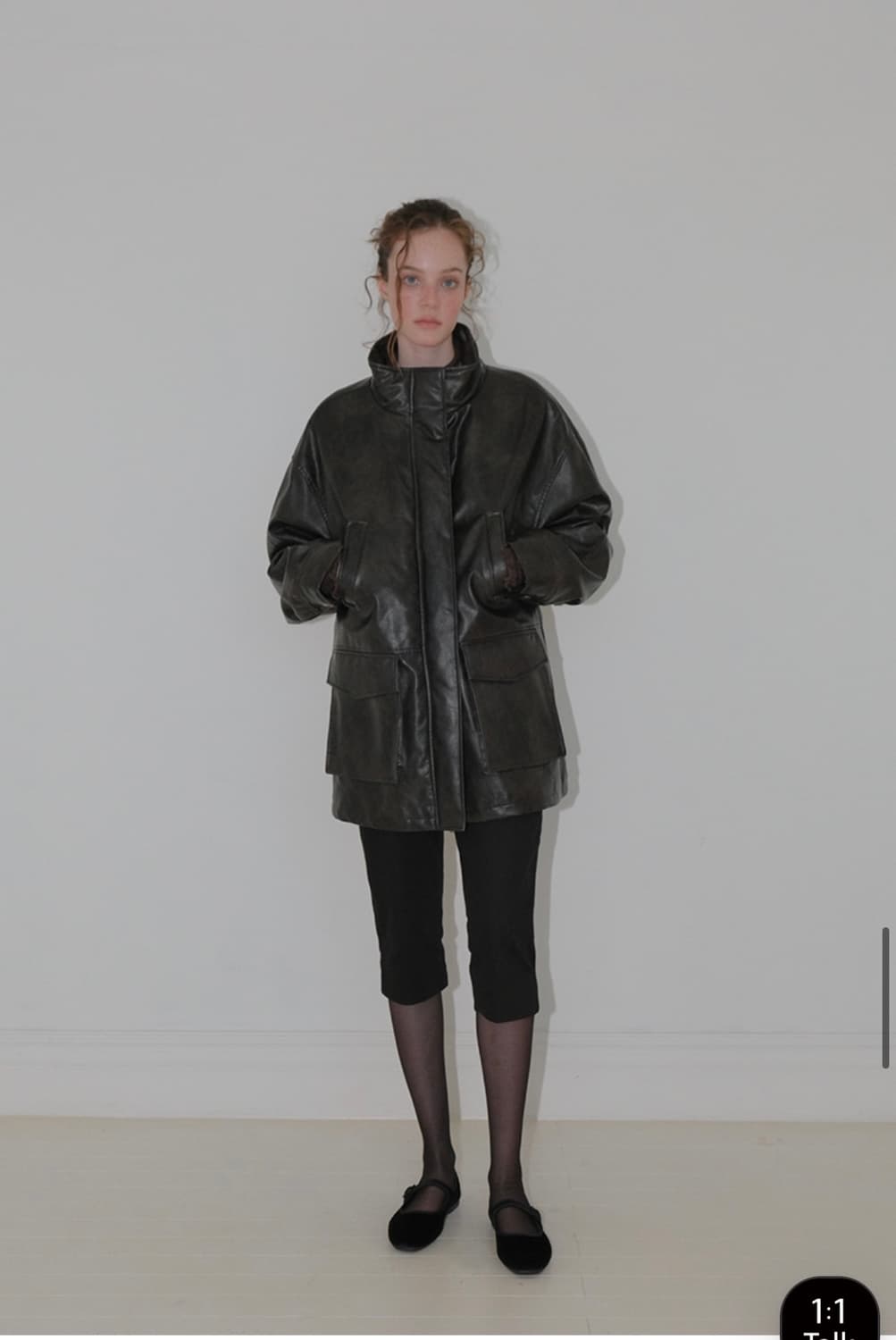 에트몽 Faux Leather Fur Coat 상품이미지2