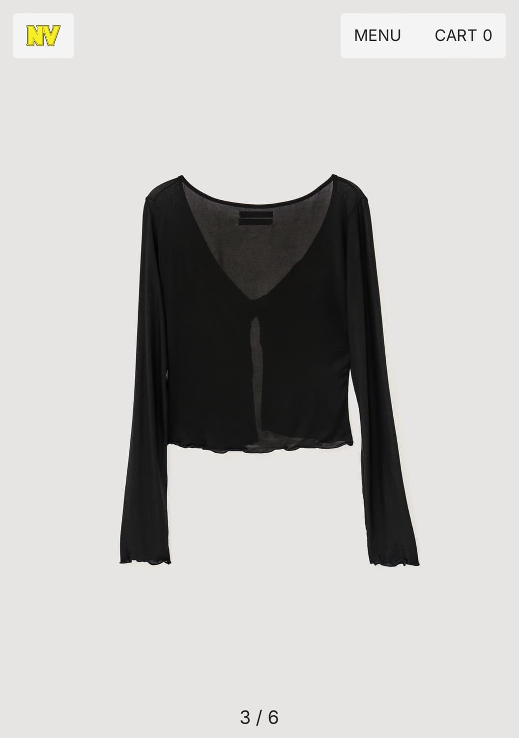 나비버스 Twist Cardigan_Black 상품이미지3