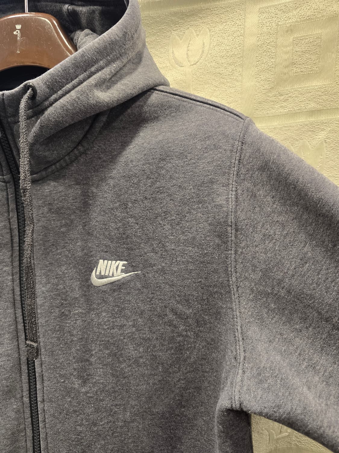 나이키 기모 회색 후드집업 자켓 M(95) 상품이미지3