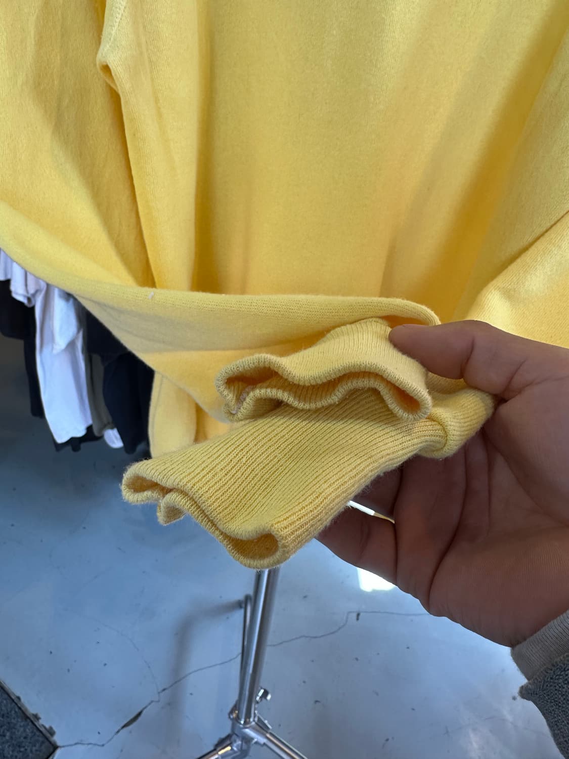 90s 50/50 플레인 스웻셔츠 옐로우 made in usa  상품이미지5