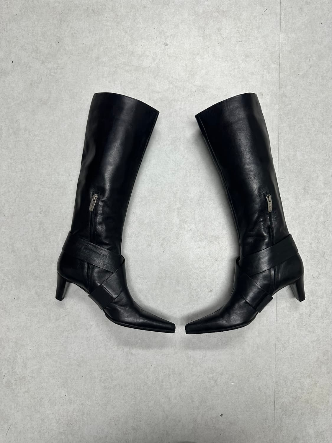 세르지오 로시 스트랩 레더 롱부츠 상품이미지4