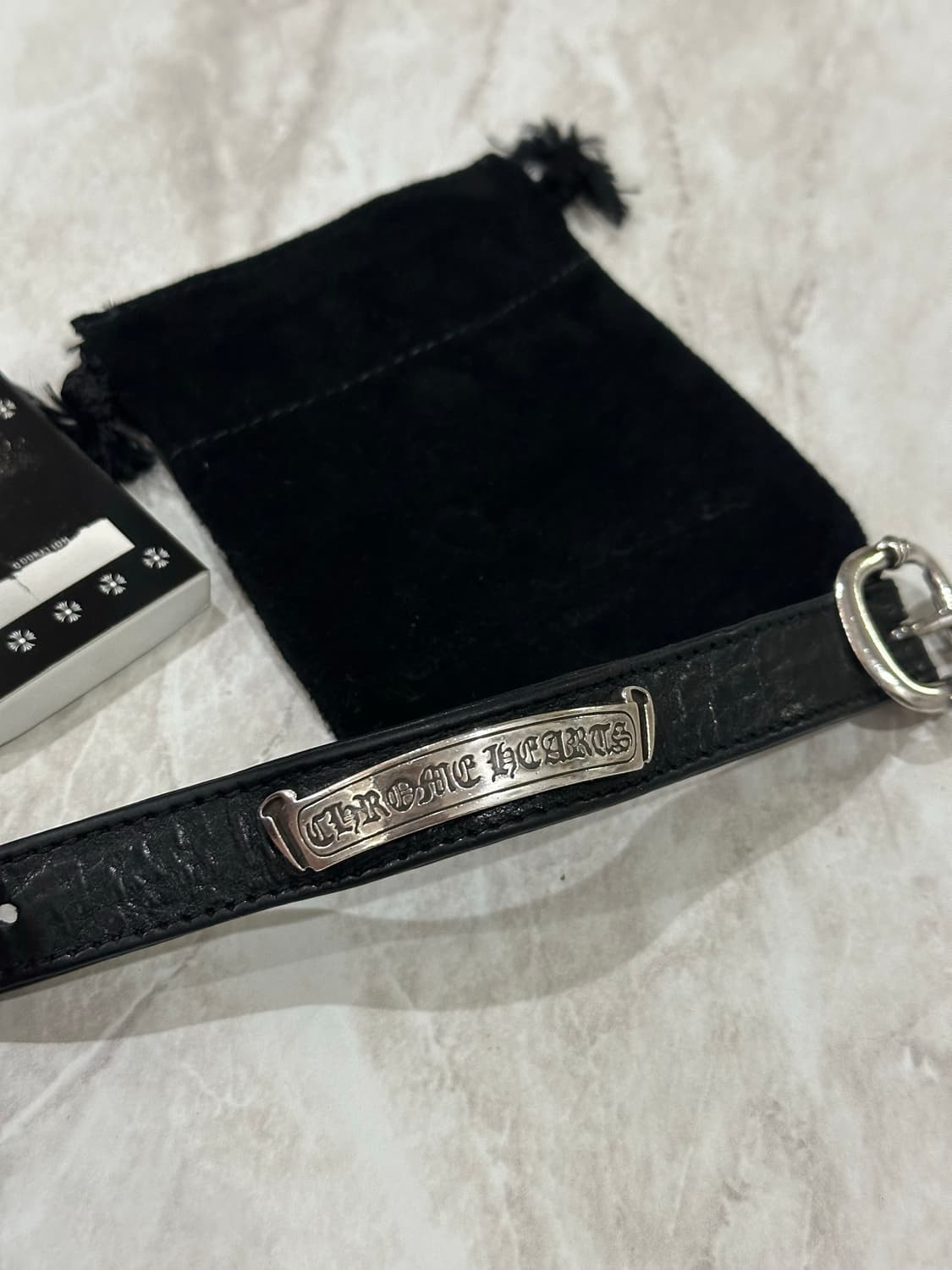 크롬하츠 레터링 레더 팔찌(9/상태굿) 상품이미지4