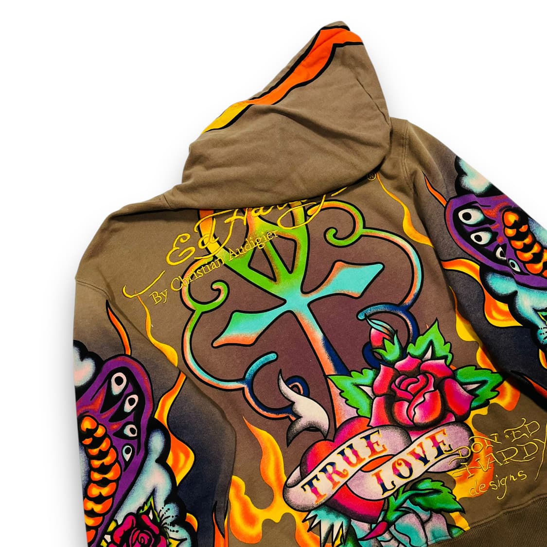 에드 하디 로즈 트루 러브 올드스쿨 타투 빈티지 후디 집업 상품이미지6